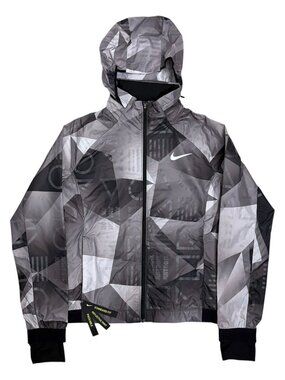 Nike Running Jacket Activewear Lightweight Packable Cropped Hood Womens XS